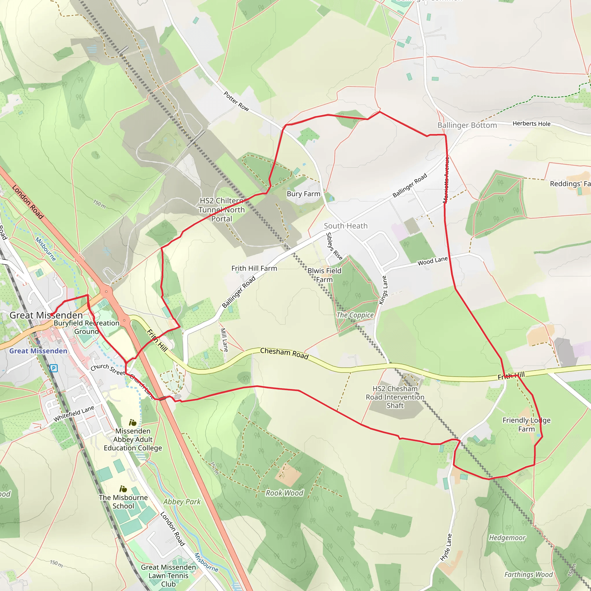 Great Missenden Loop mobile static map