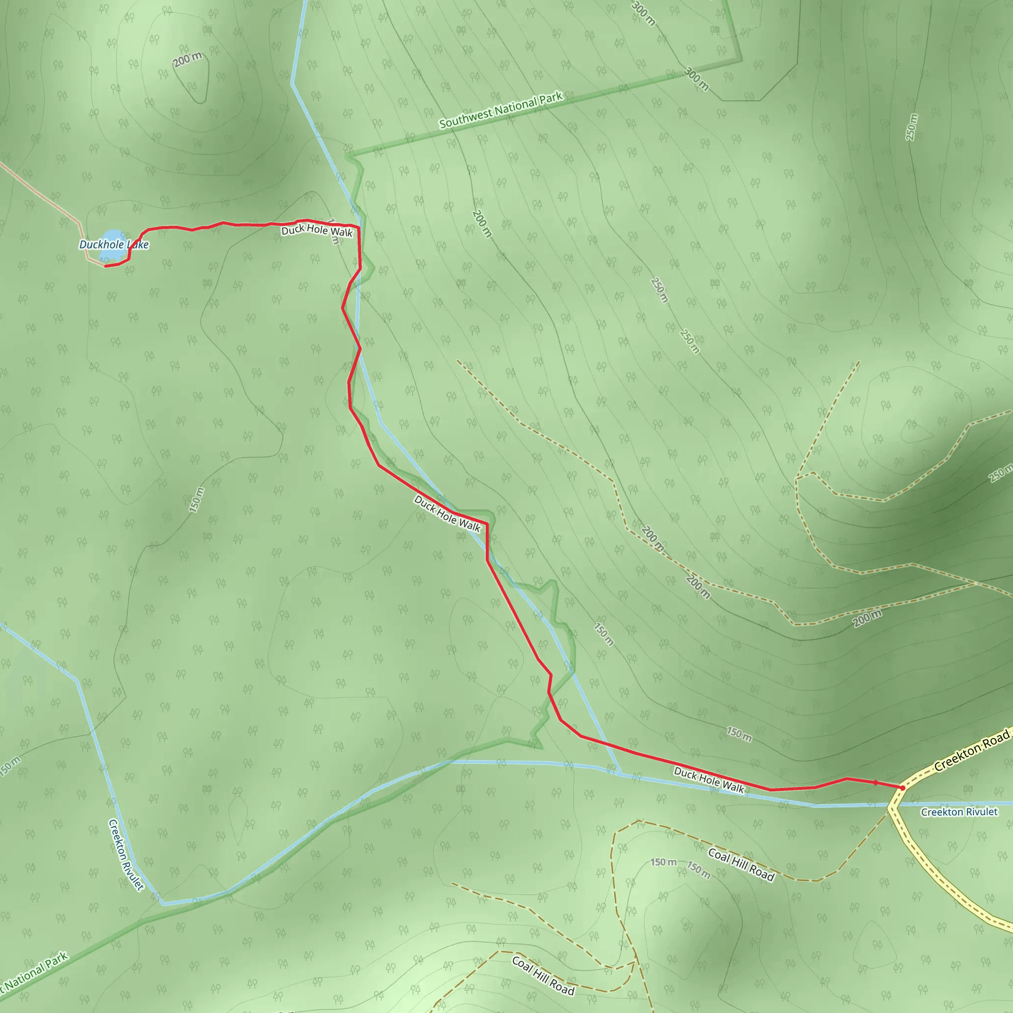 Duckhole Lake Walk mobile static map