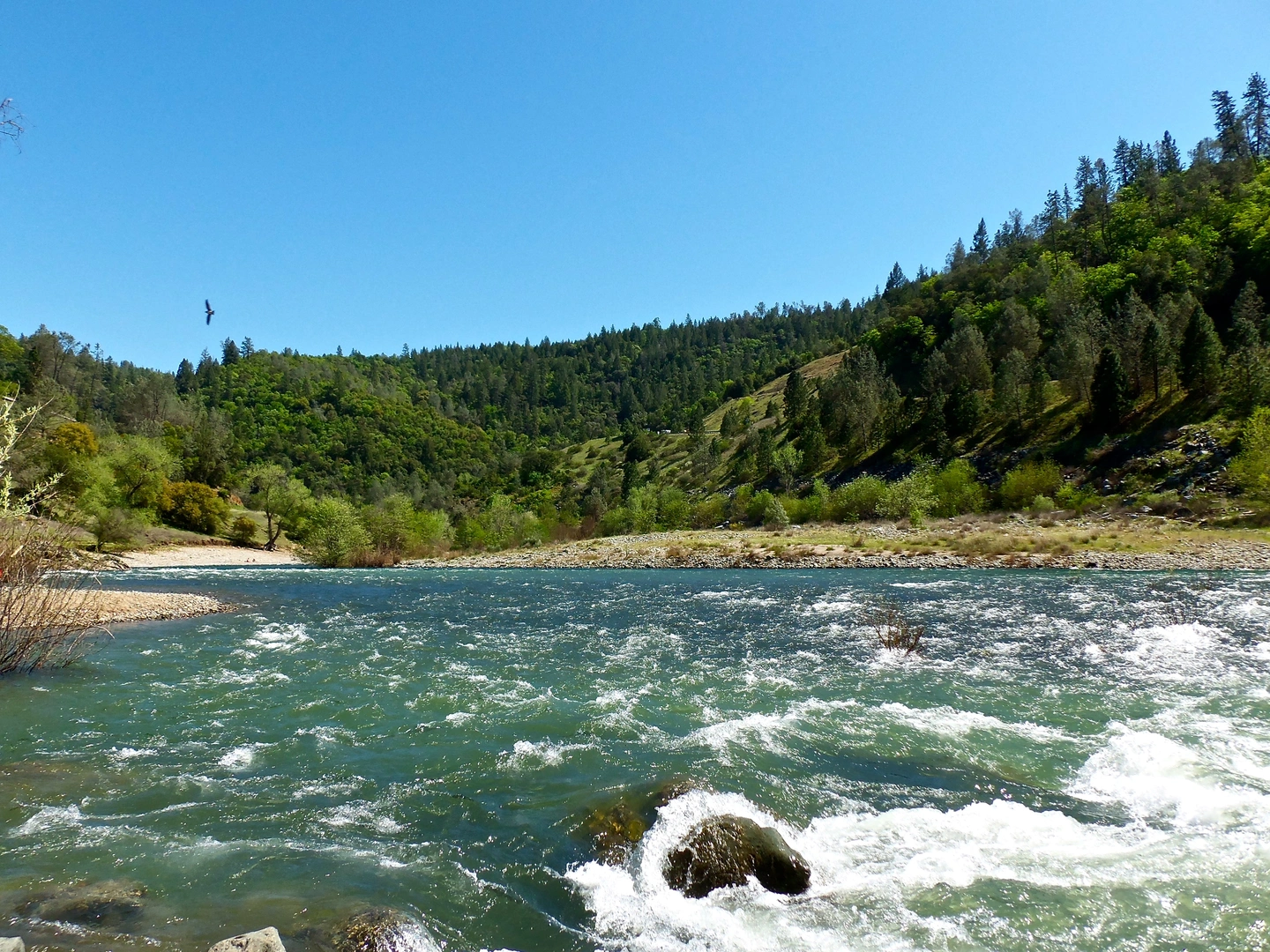 An image depicting the trail Clementine Trail to North Fork America River and its surrounding area.