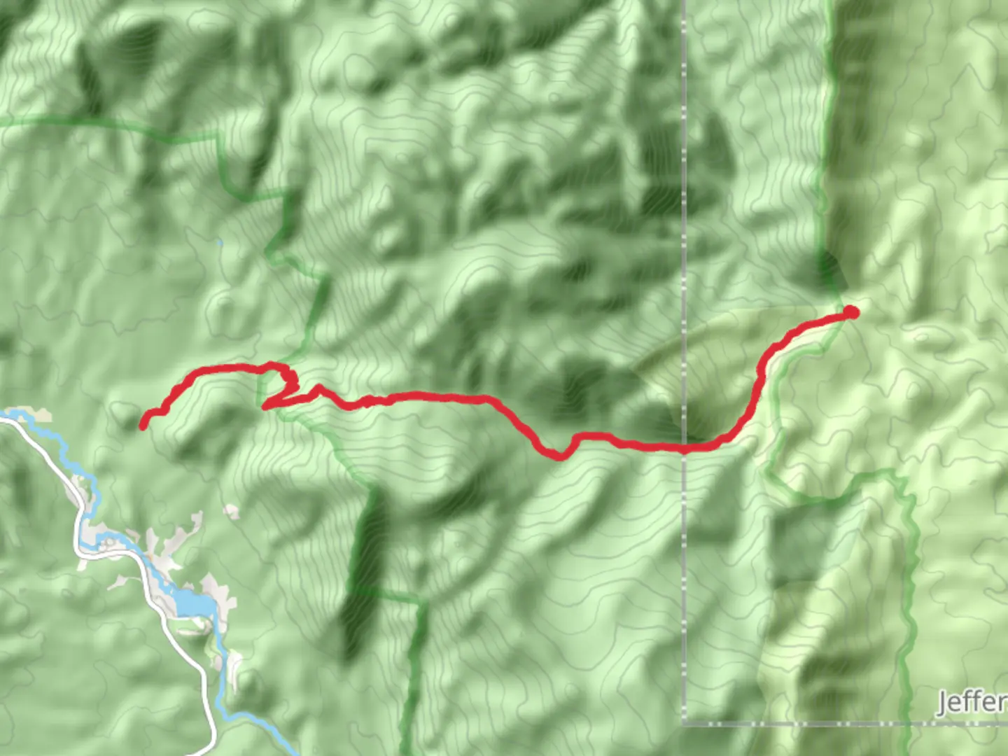 An image depicting the trail Goose Creek and its surrounding area.