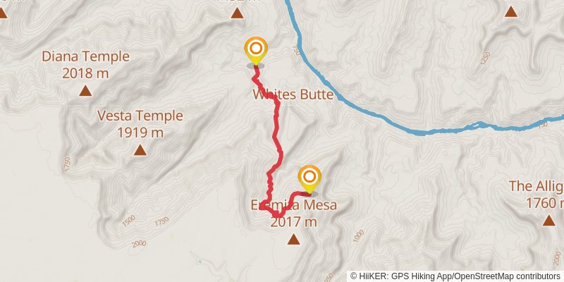Boucher Trail via Hermit Trail stage 2 Map