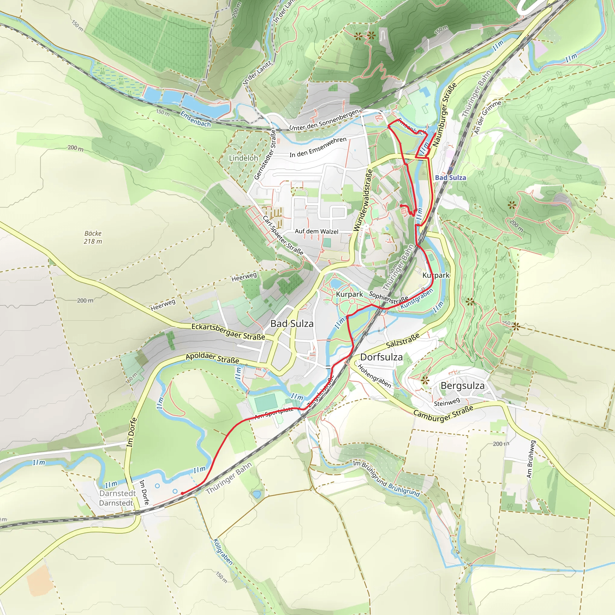 Kurpark and Thüringer Weintor mobile static map