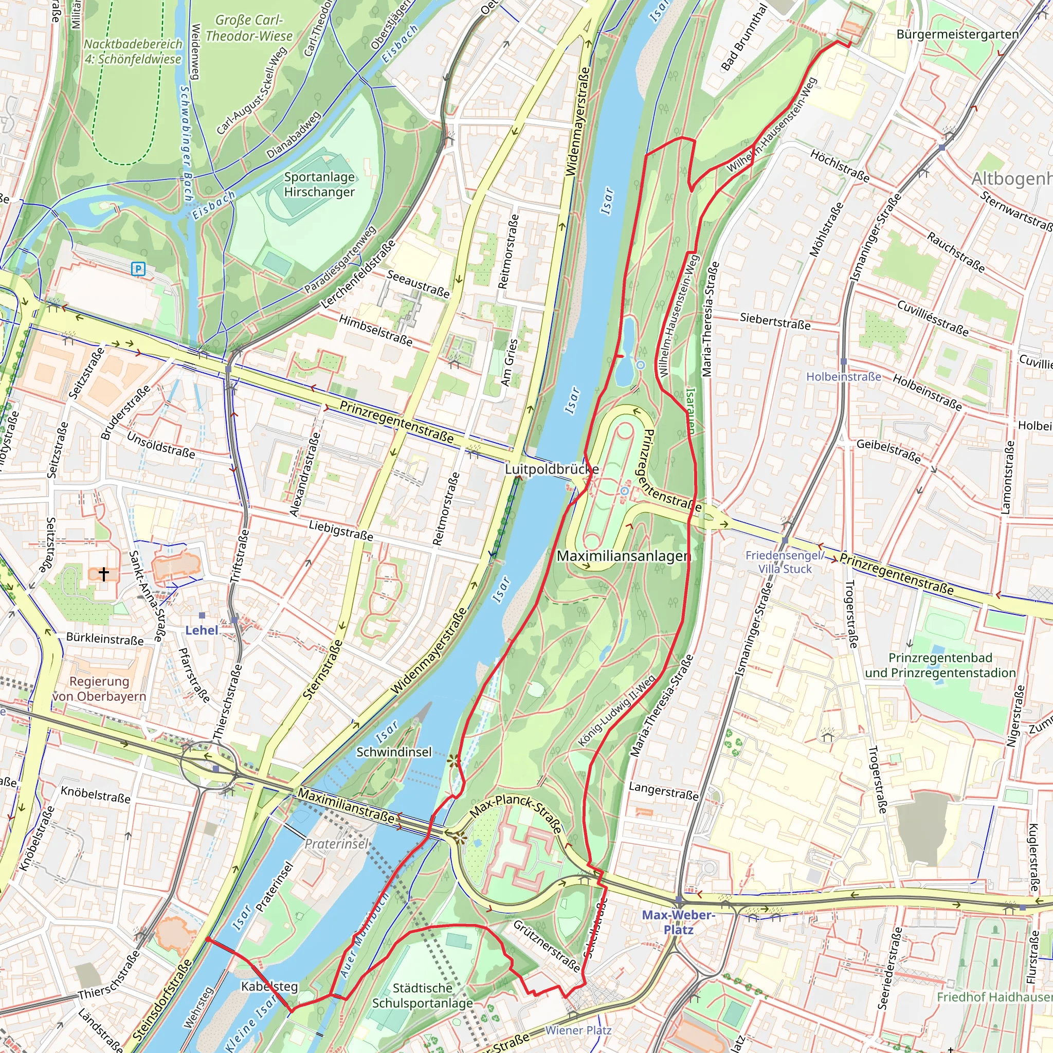 Achtersee via Wilhelm Hausenstein Weg mobile static map