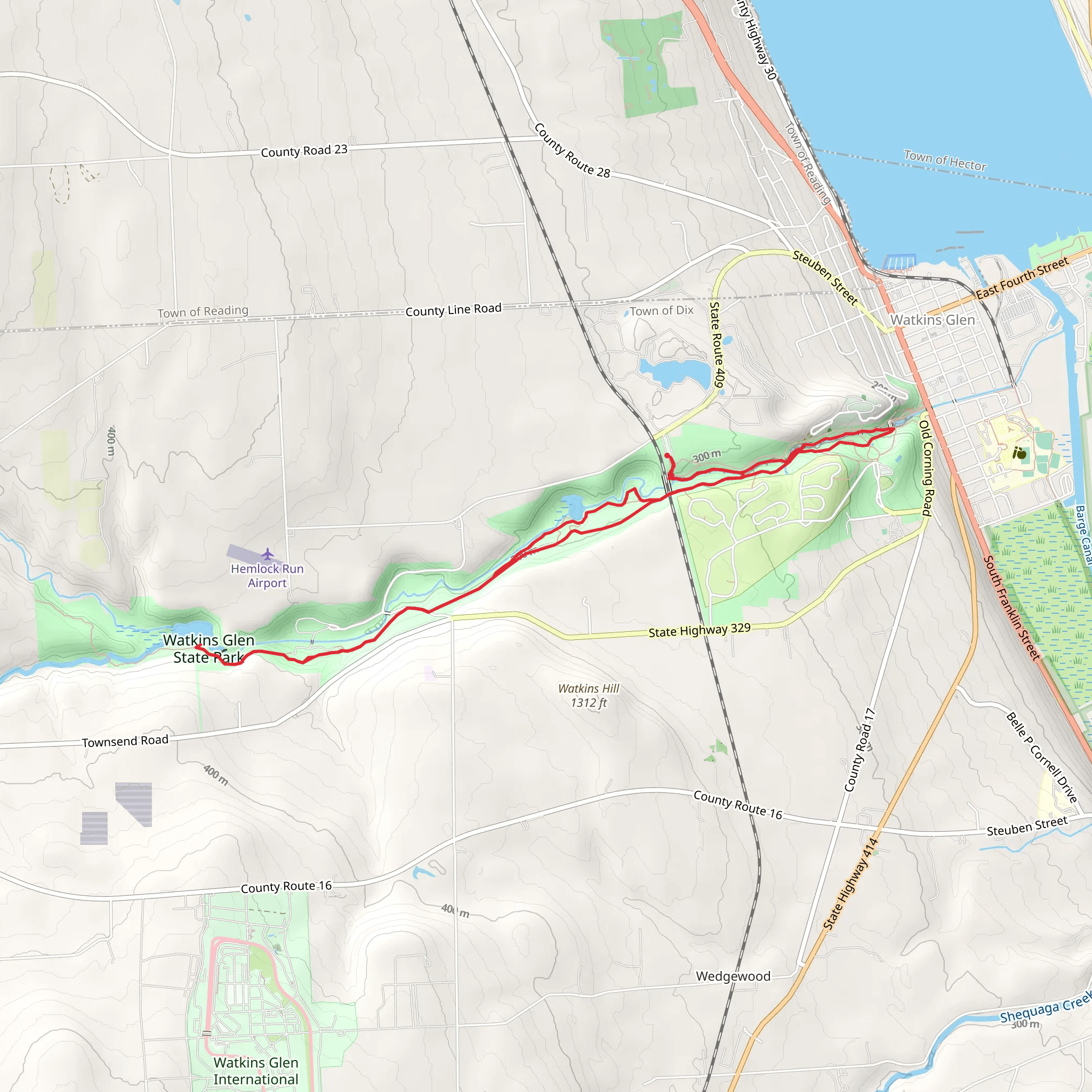 Glen Creek - Watkins Glen State Park Loop mobile static map