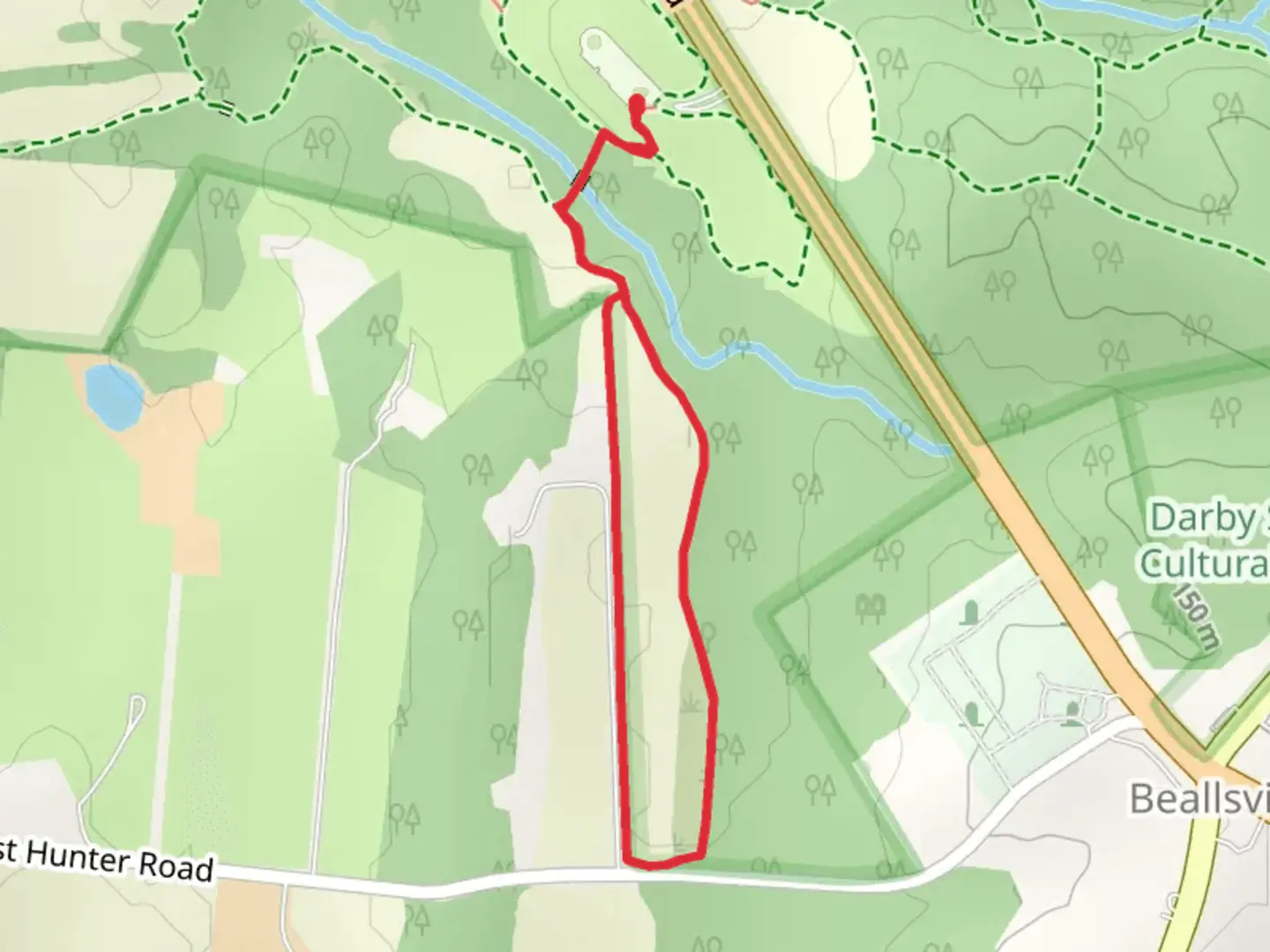 An image depicting the trail Two Bridges Trail and Monocacy Loop and its surrounding area.