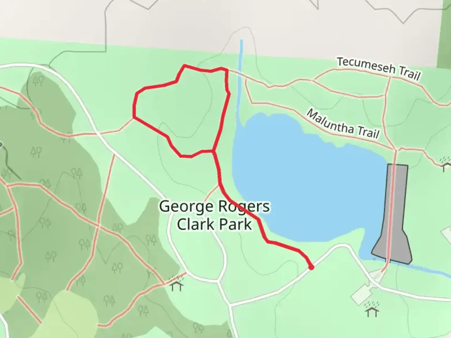 An image depicting the trail Shawnee Trail and its surrounding area.