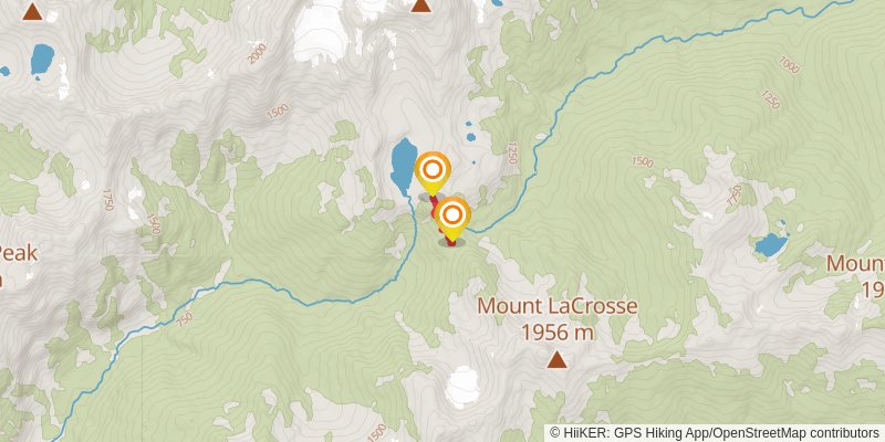 Enchanted Valley - LaCrosse Basin Loop spur 1 Map