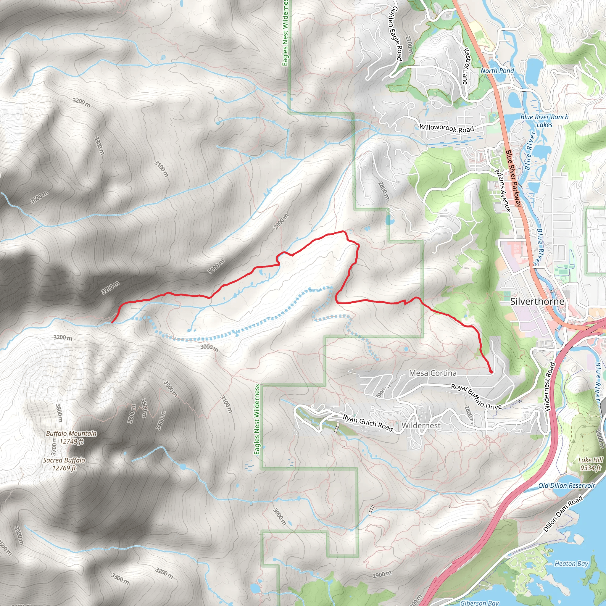 Willow Creek Falls Side Trail mobile static map