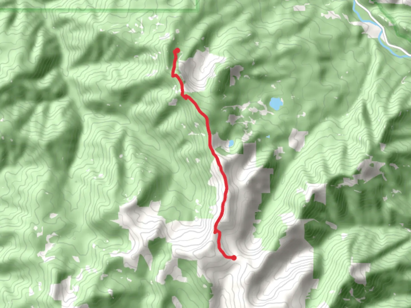 An image depicting the trail Indian Ridge Trail and its surrounding area.