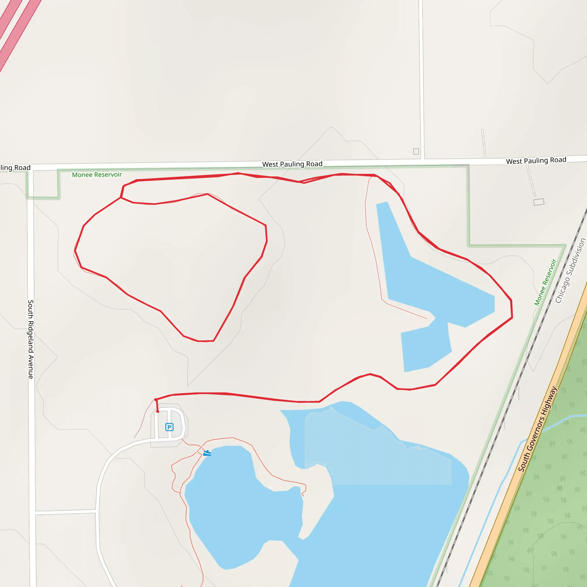 Monee Reservoir North Walk mobile static map