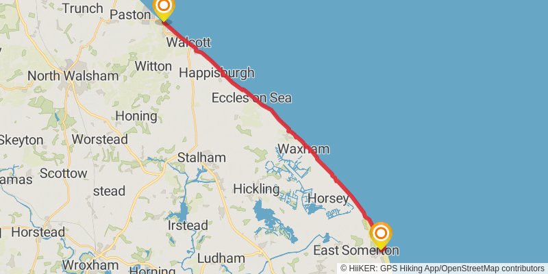 Peddars Way and Norfolk Coast Path stage 8 Map