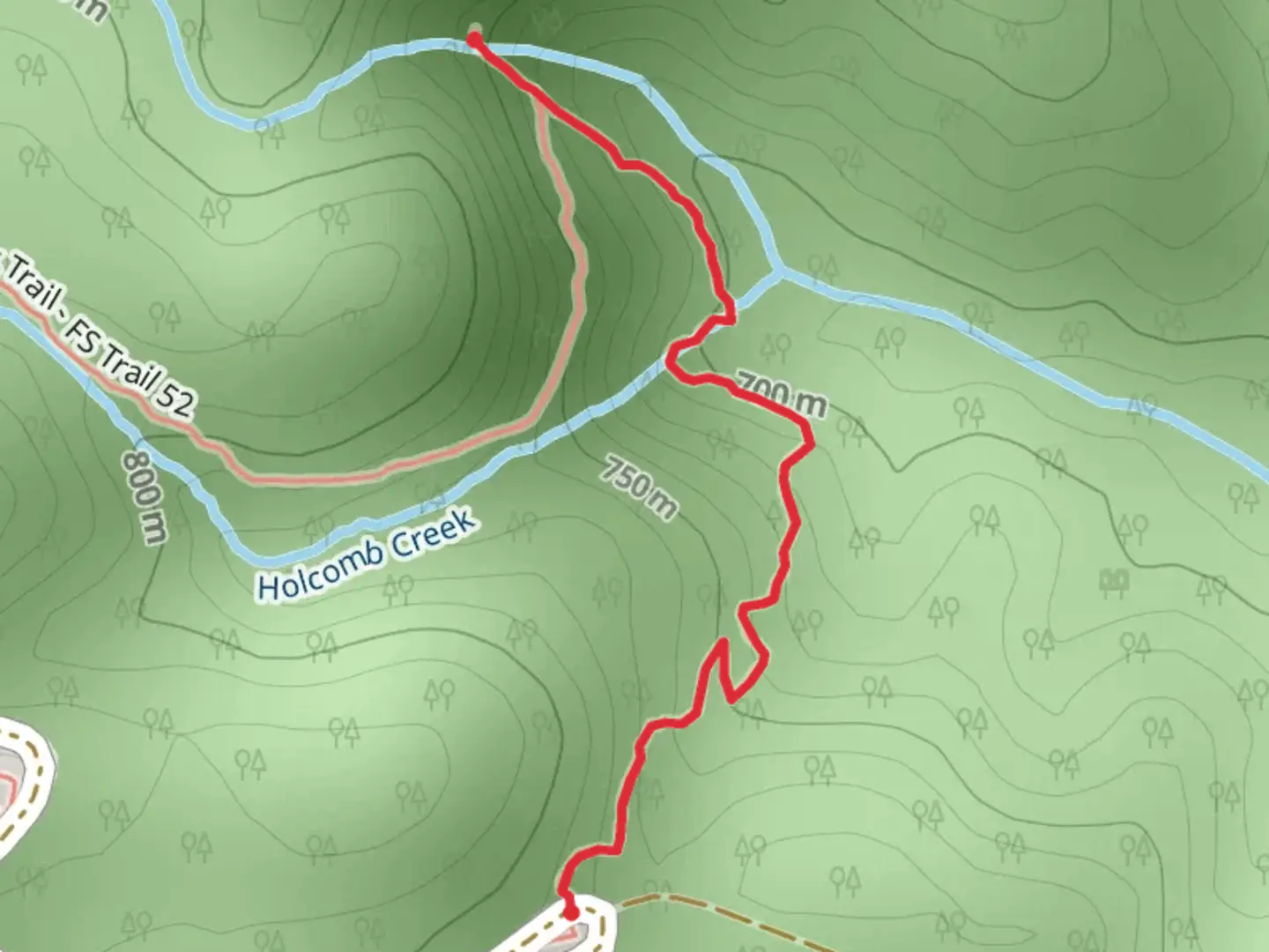 An image depicting the trail Holcomb Creek Trail and its surrounding area.