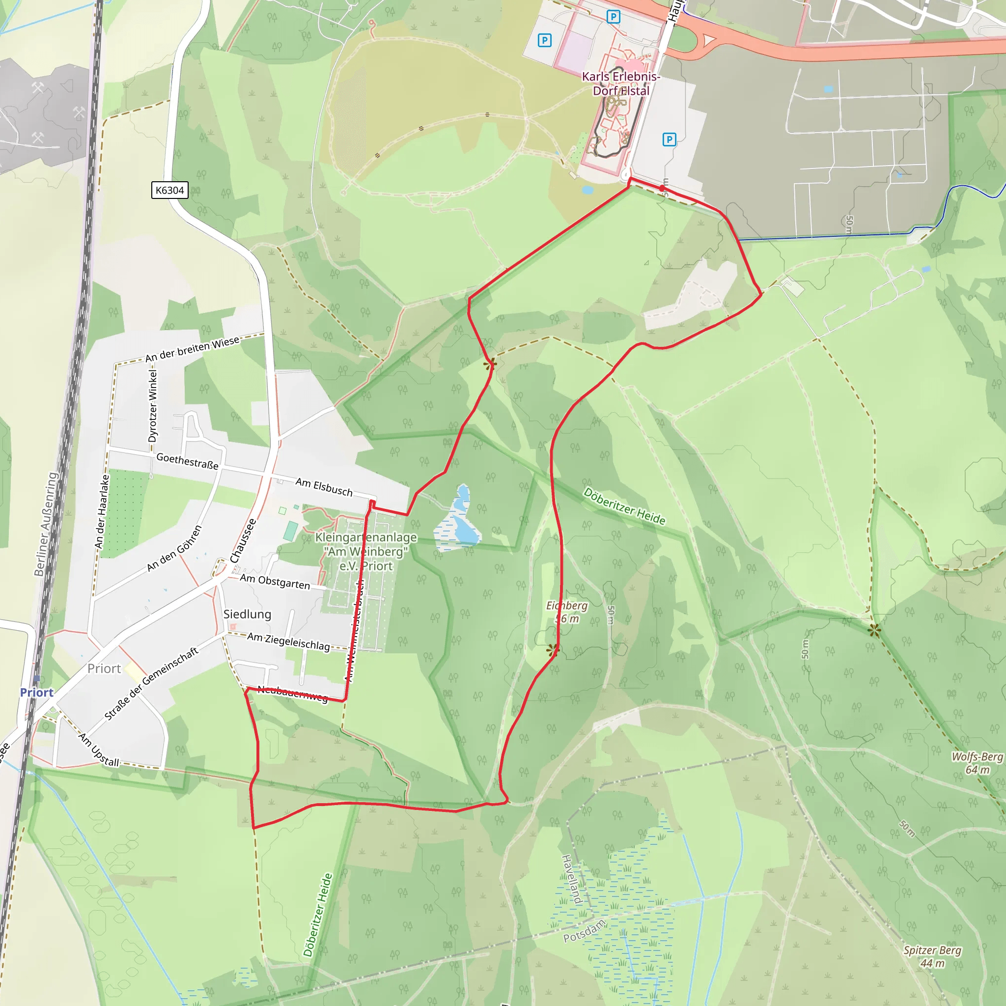 Eichberg Loop via Zubringerweg mobile static map