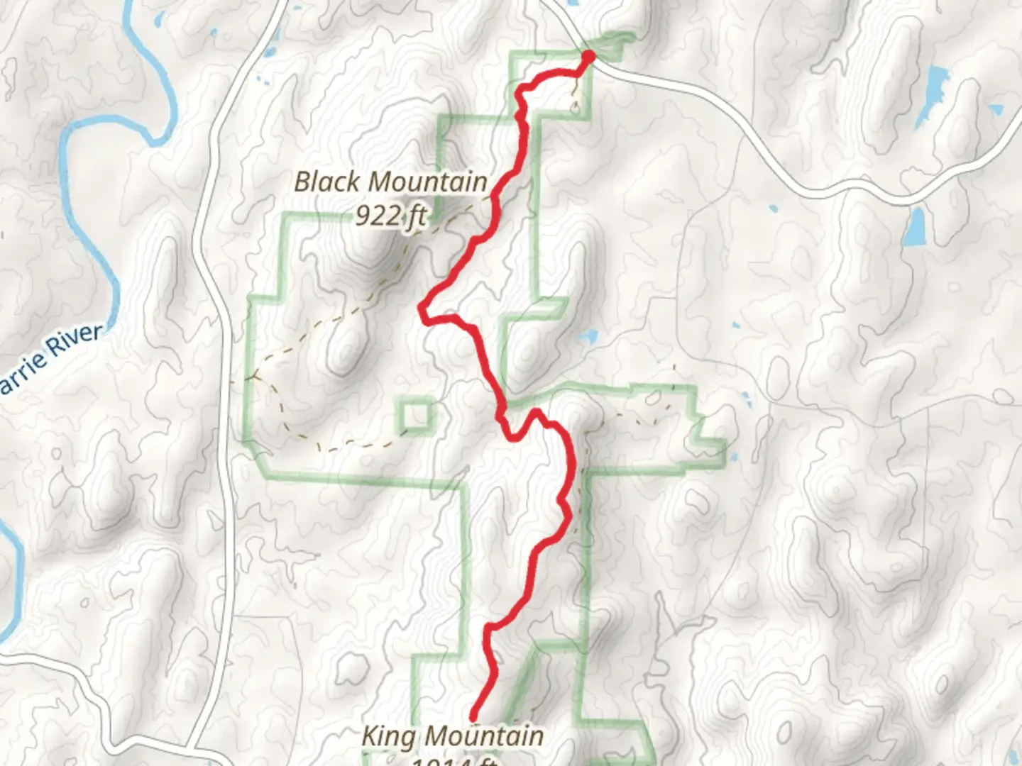 An image depicting the trail Uwharrie Trail from High Pine Church Road - South and its surrounding area.