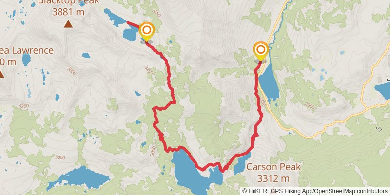 Alger Lakes via Rush Creek Trail stage 2 Map