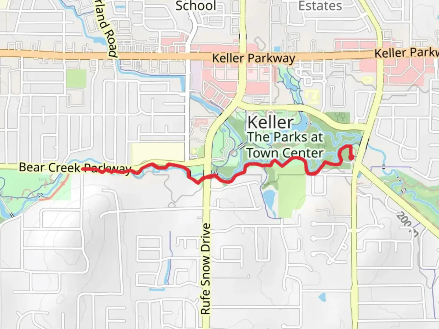 An image depicting the trail Big Bear Creek Green Belt Trail and its surrounding area.