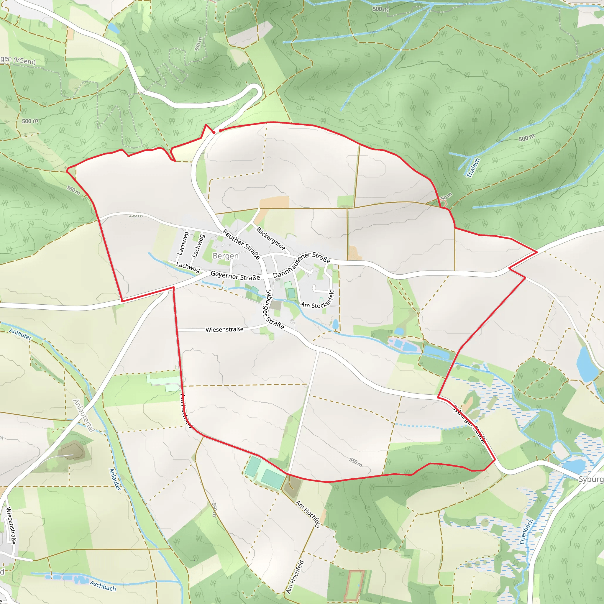 Rundweg Bergen 3 mobile static map