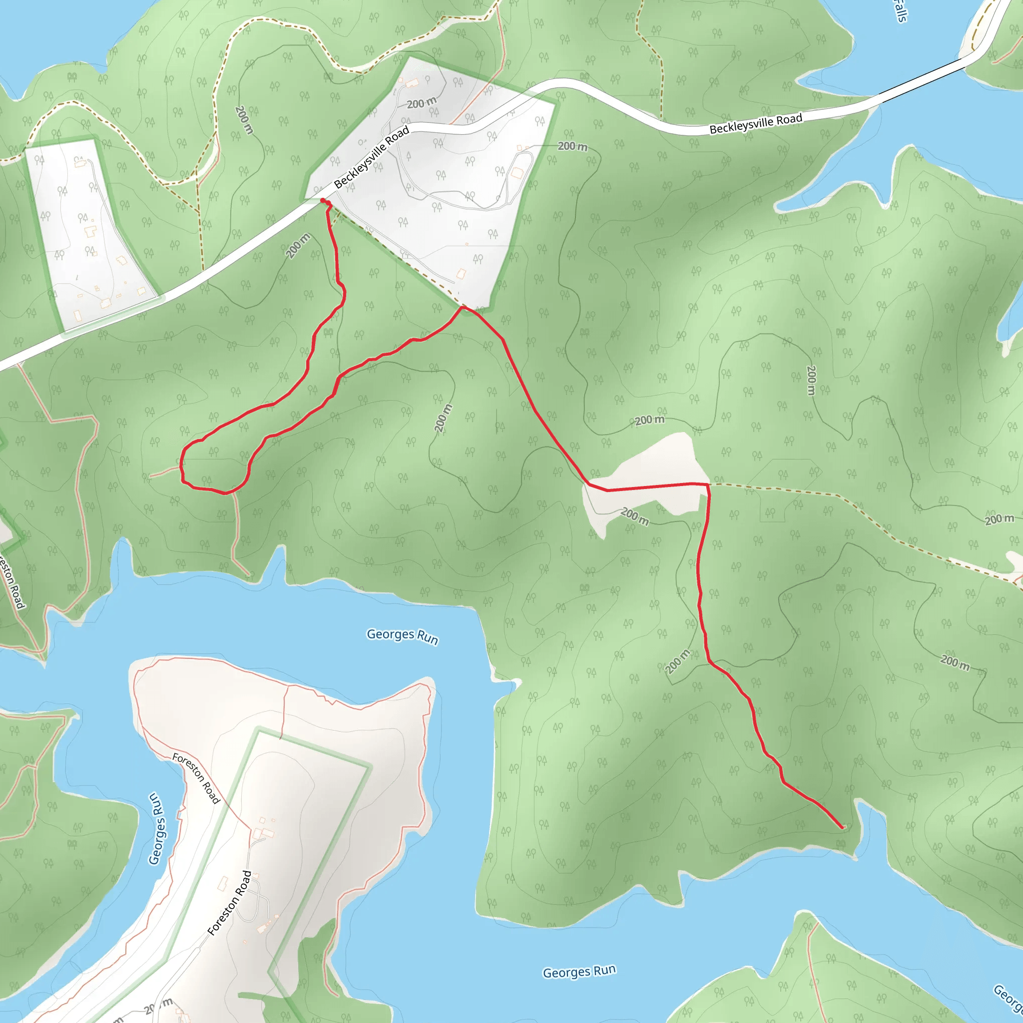 Georges Run mobile static map