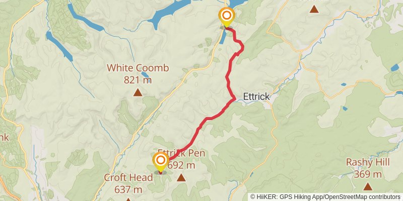 Sir Walter Scott Way stage 2 Map
