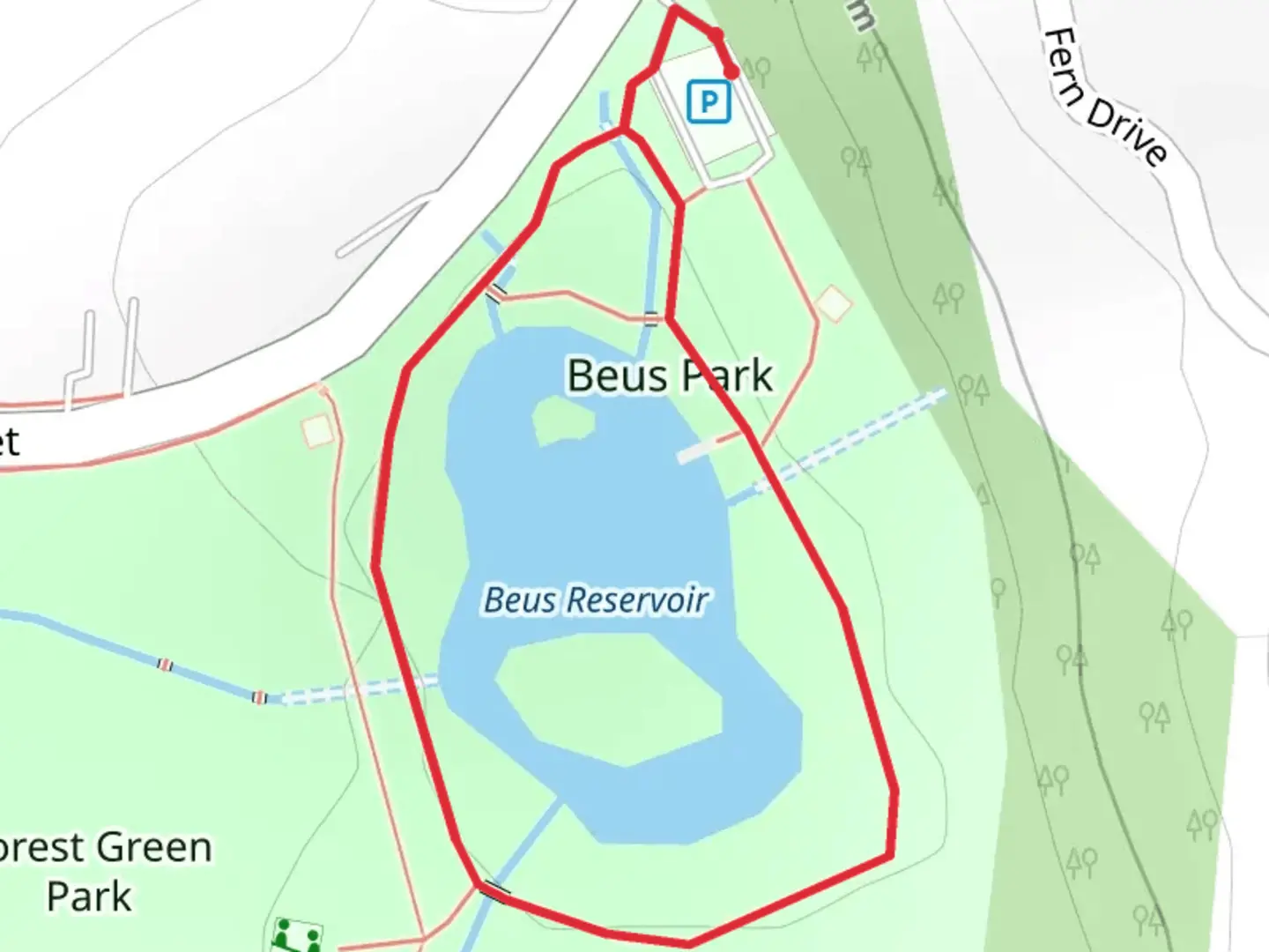 An image depicting the trail Beus Reservoir Loop and its surrounding area.