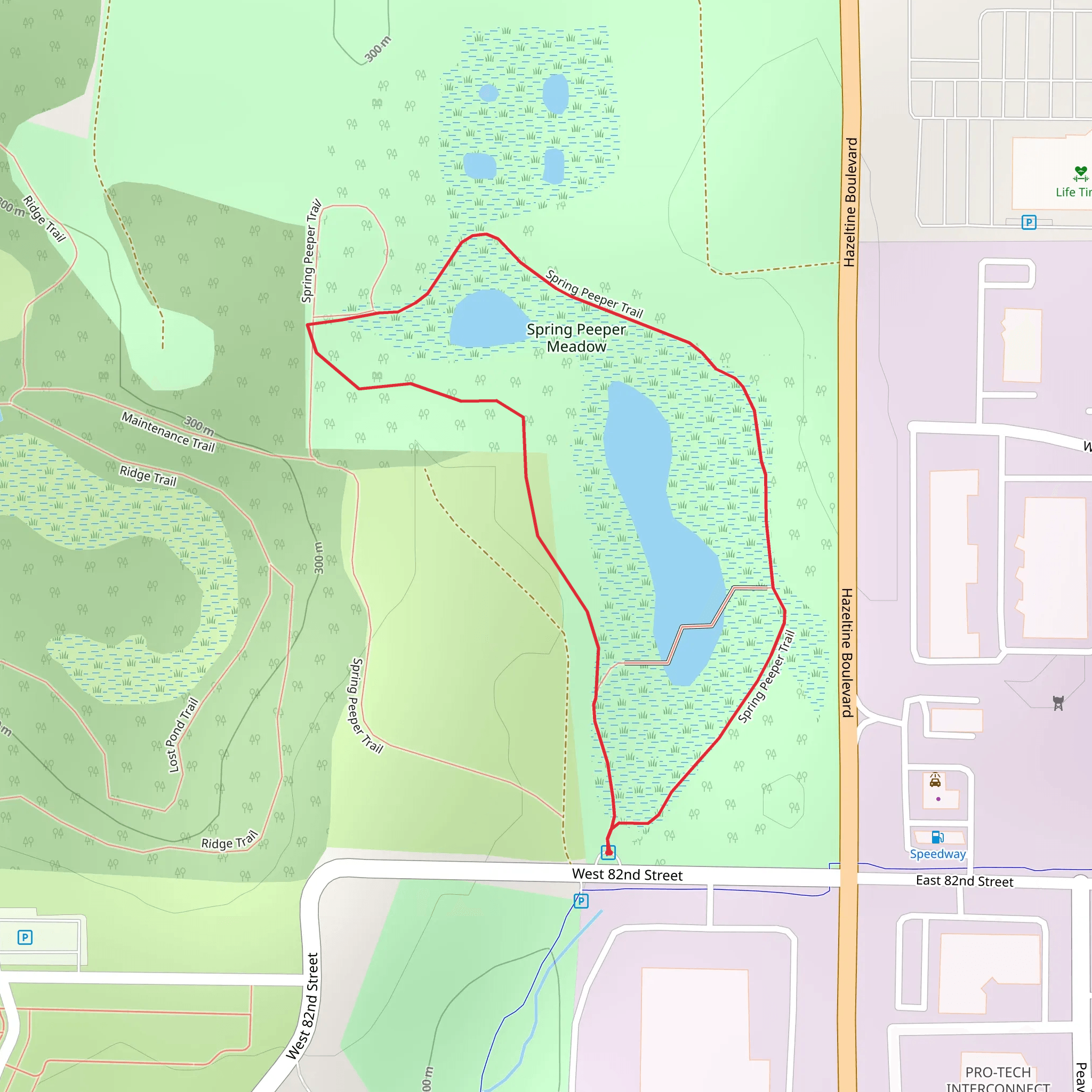 Spring Peeper Loop Trail mobile static map
