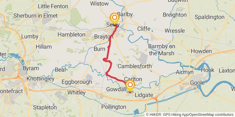 Trans Pennine Trail stage 5 Map