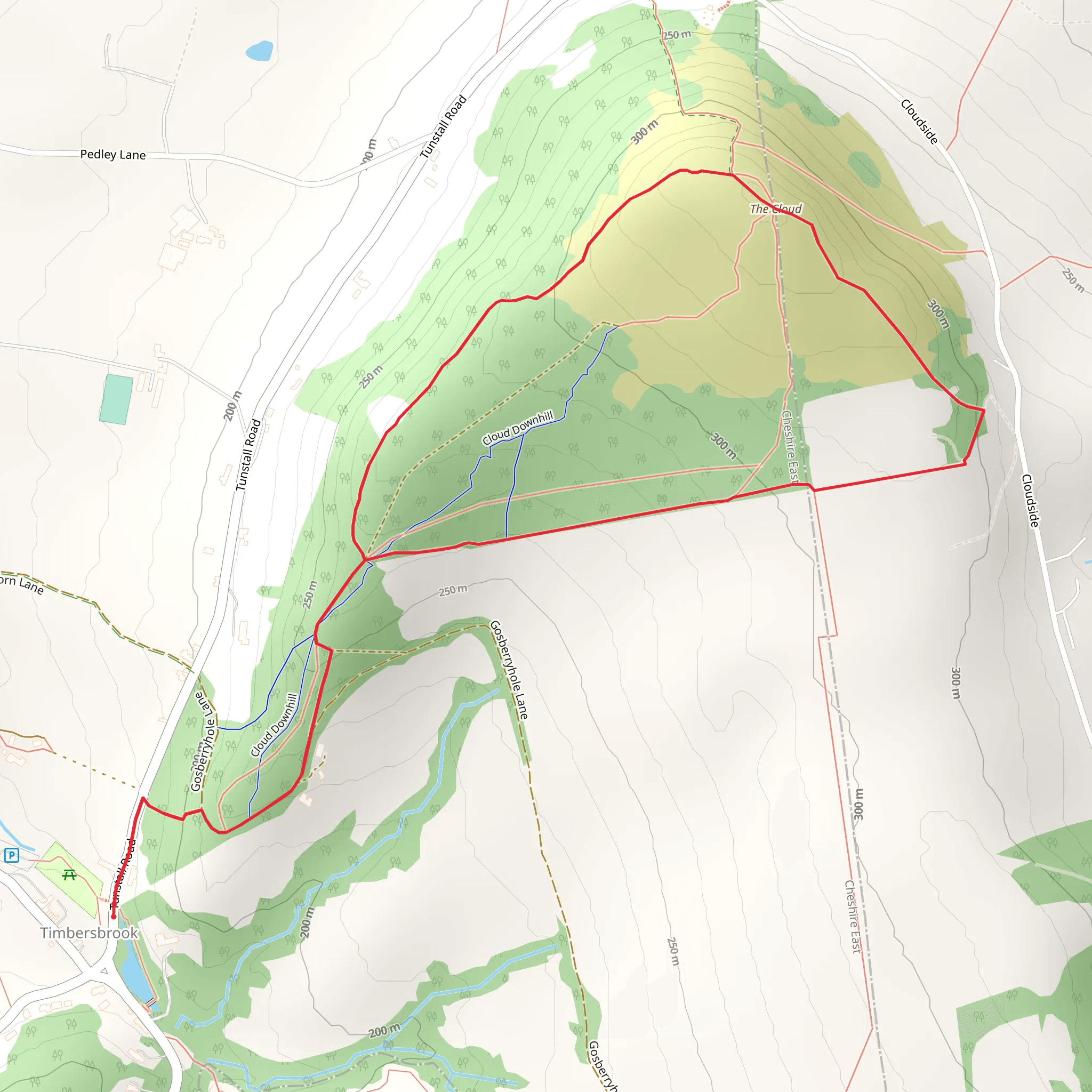 Bosley Cloud Loop mobile static map