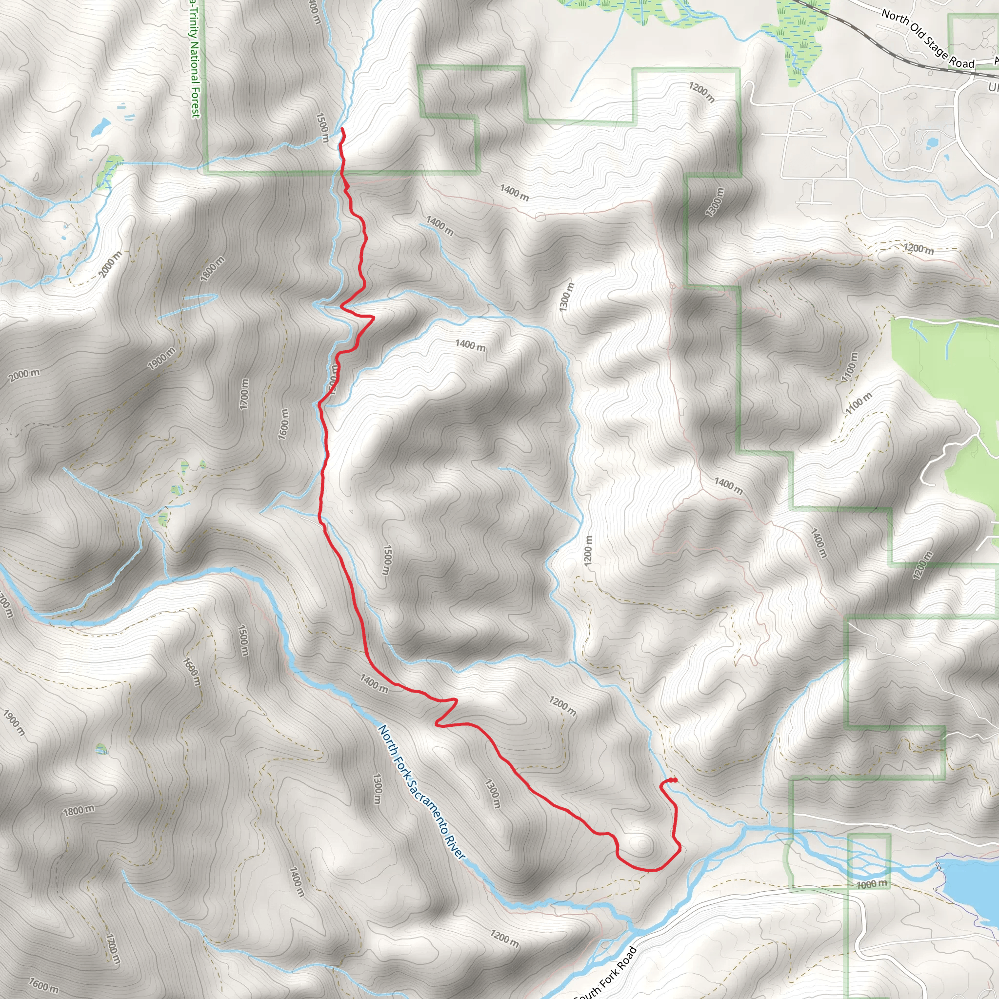 Rainbow Ridge Trail mobile static map