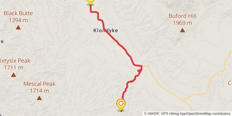 Sky Islands Traverse stage 30 Map