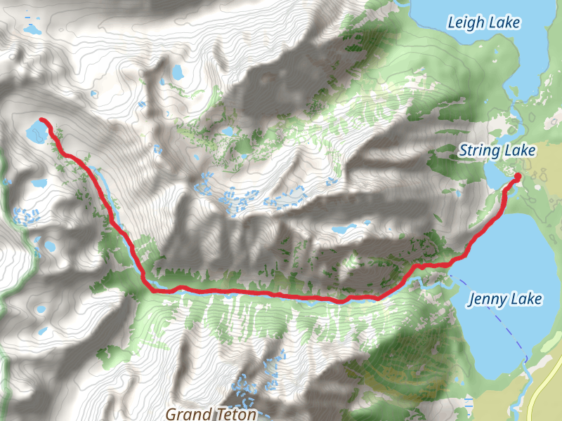 Lake Solitude Trail mobile static map