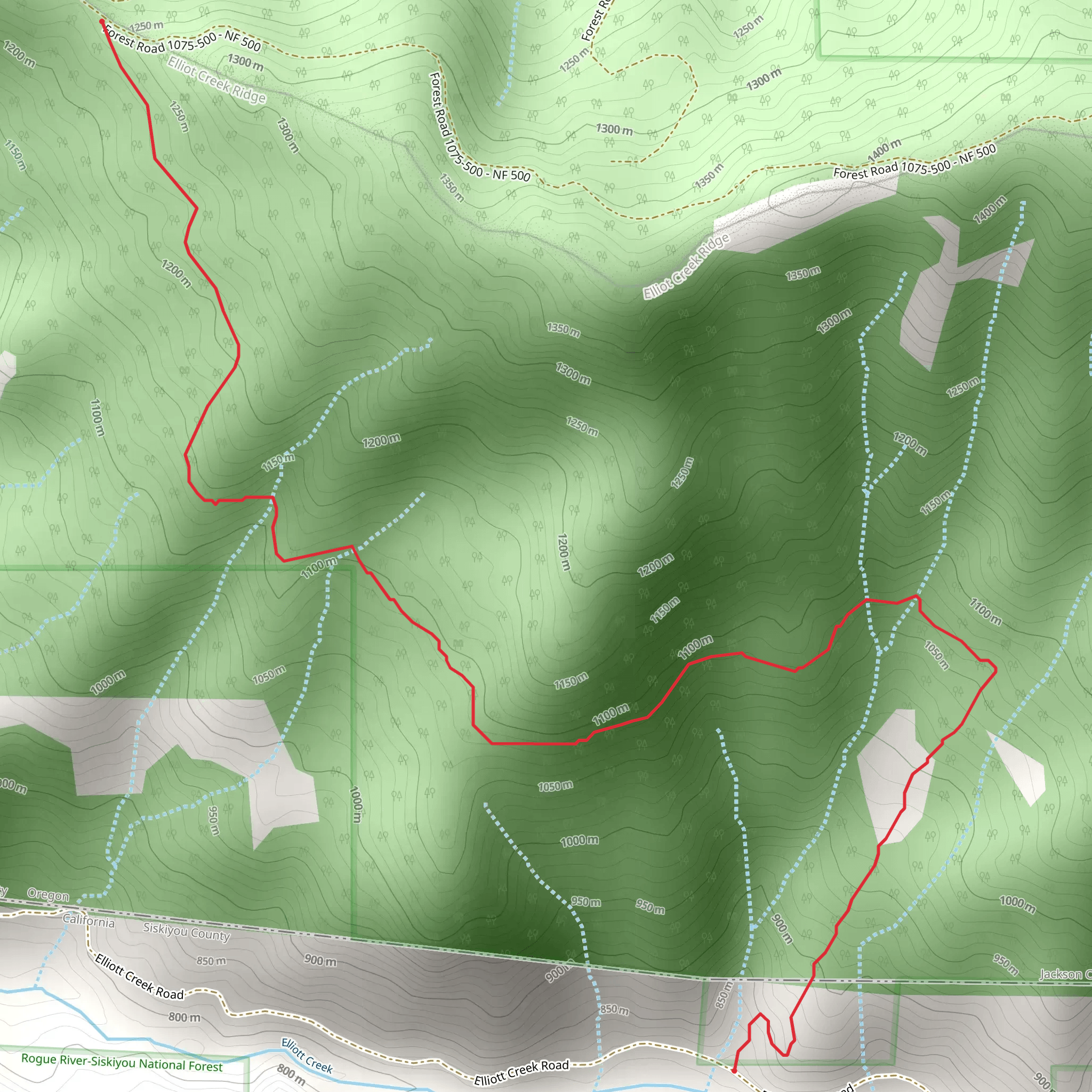 Carlton Pasture Trail mobile static map