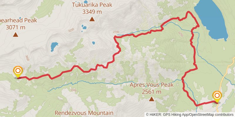 Open Creek and Granite Canyon Trail stage 2 Map