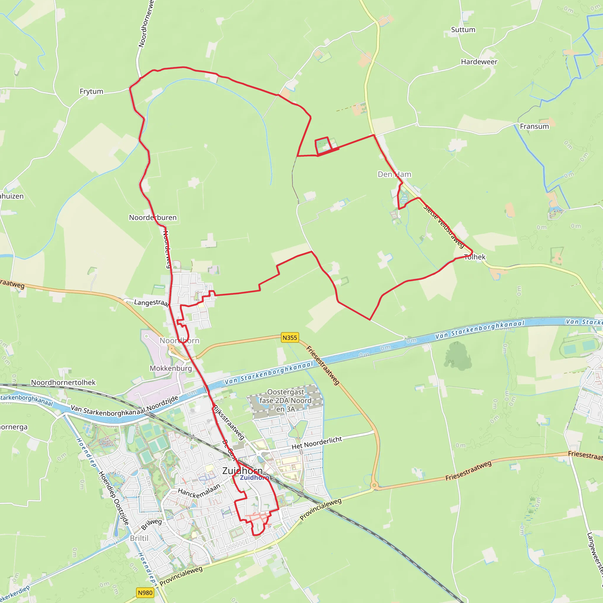 Ijsbaan, Piloersemaborg and Noordhorn Loop mobile static map