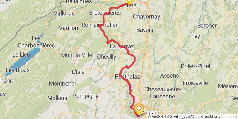 Via Francigena - Switzerland stage 2 Map