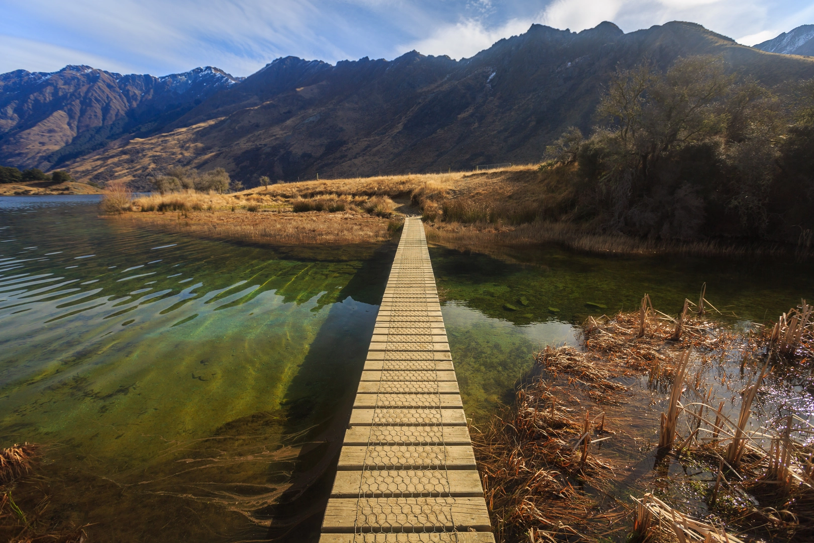 An image depicting the trail Lake Dispute to Moke Lake Track and its surrounding area.