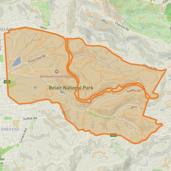 Belair National Park mobile static map
