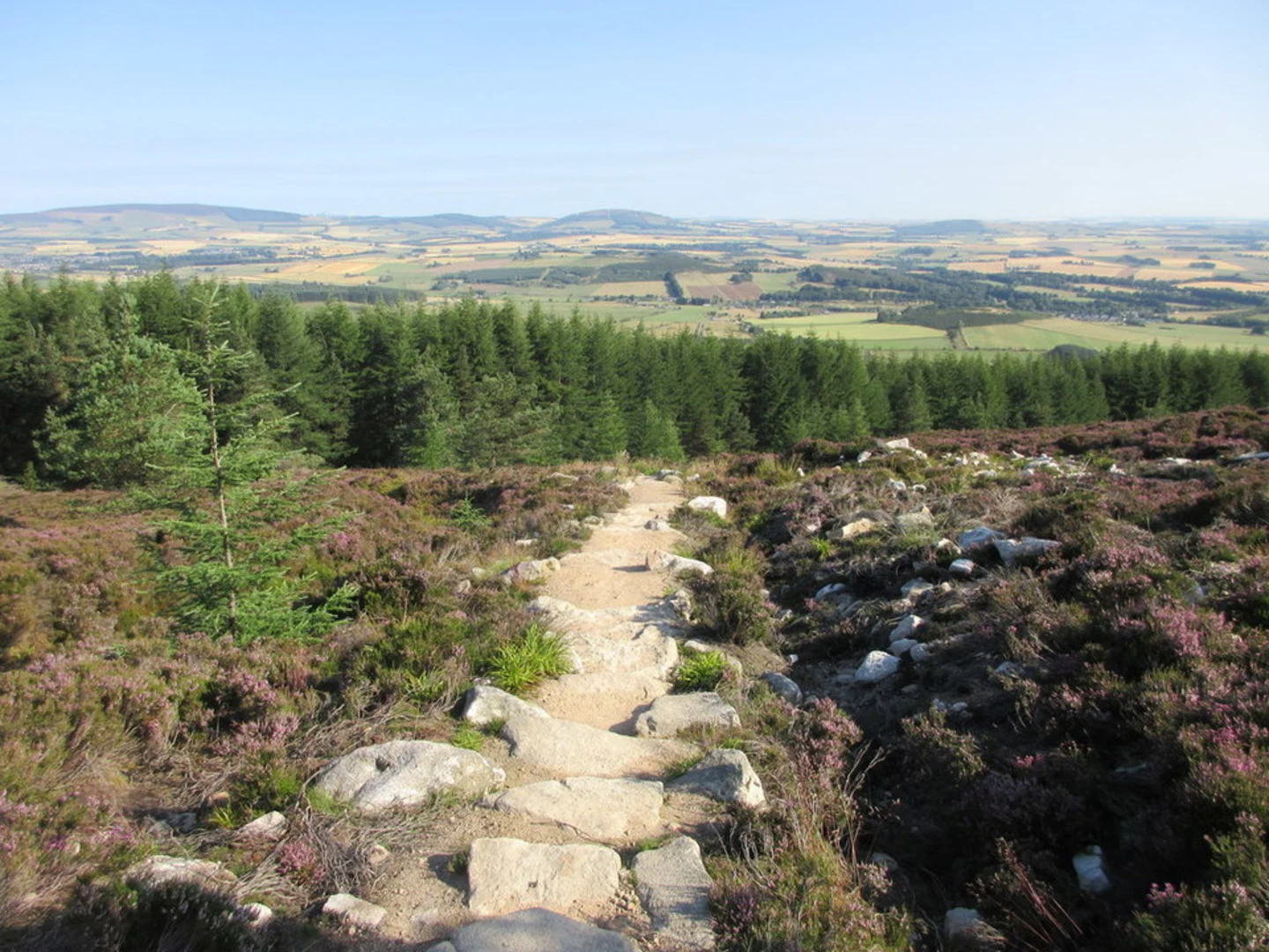 An image depicting the trail Oxen Craig and Mither Tap Loop and its surrounding area.