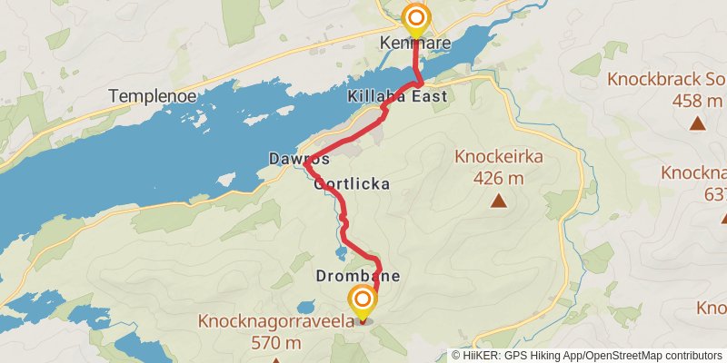 Beara Way Kenmare Bonane Loop stage 3 Map