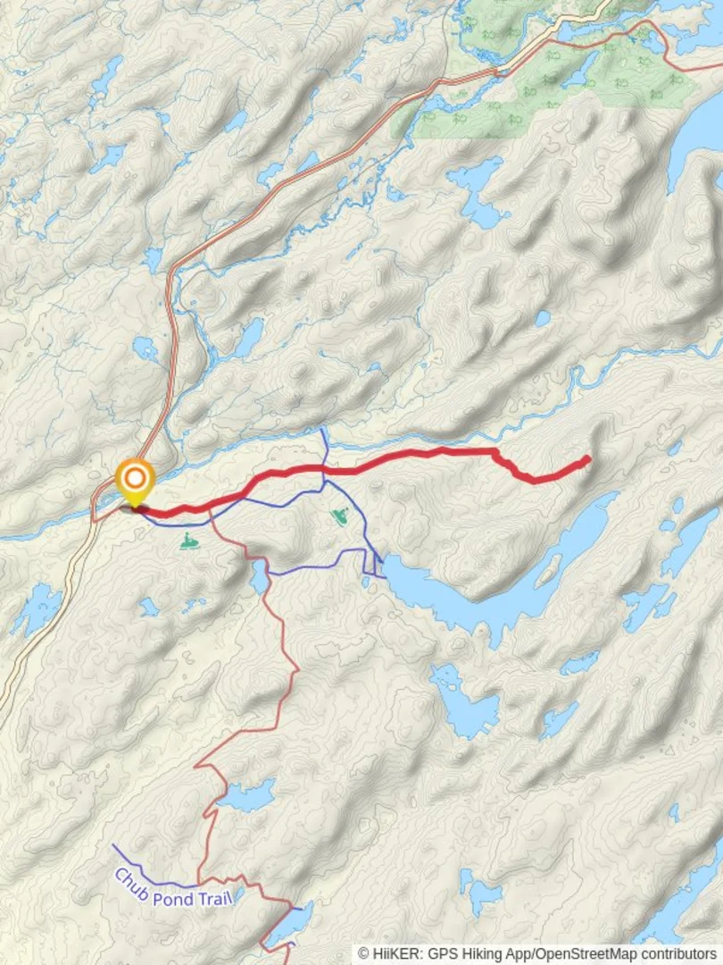 An image depicting the trail Woodhull Mountain Trail via Black River Wild Forest and its surrounding area.