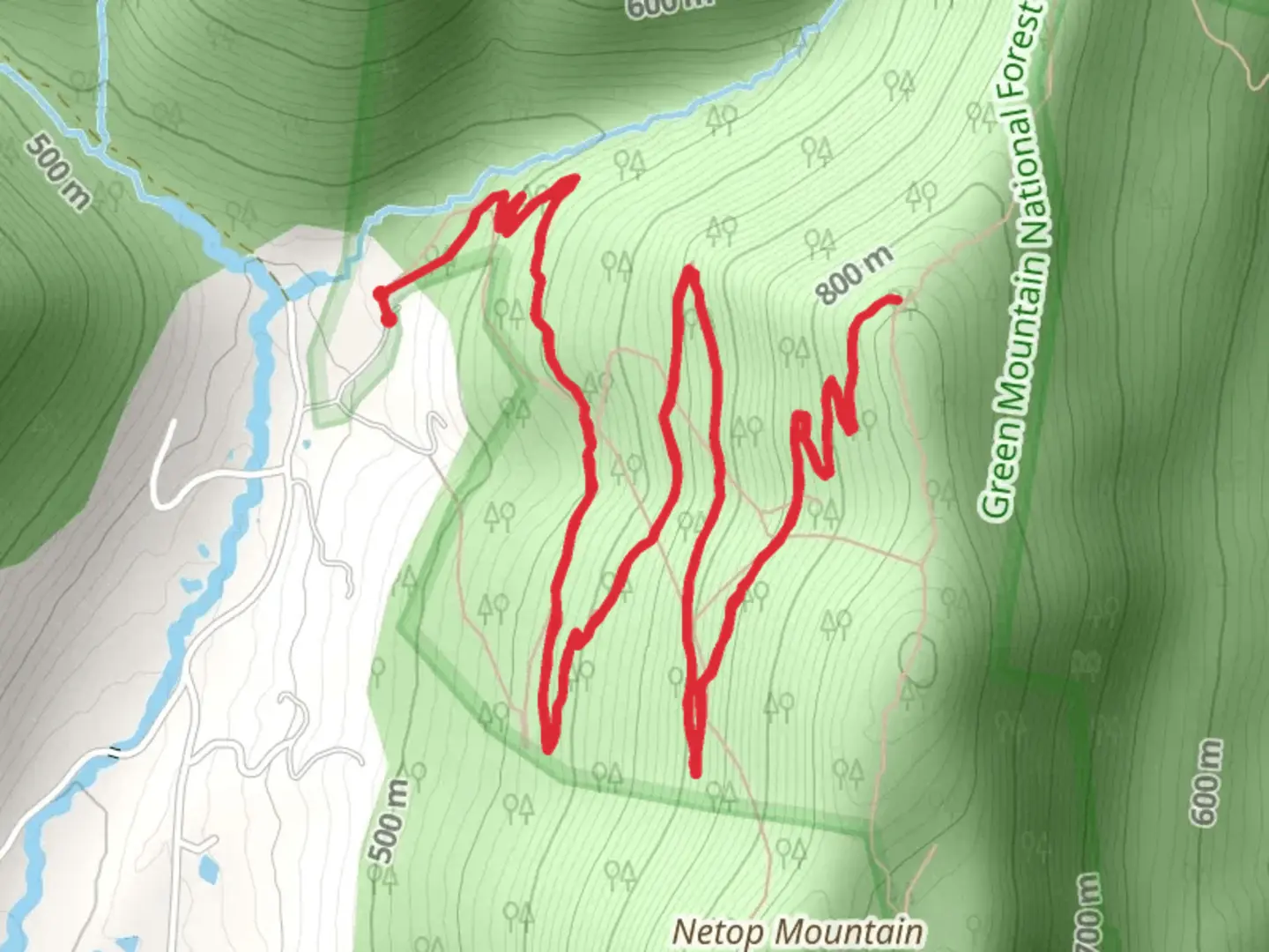 An image depicting the trail Dorset Hollow Trail and its surrounding area.