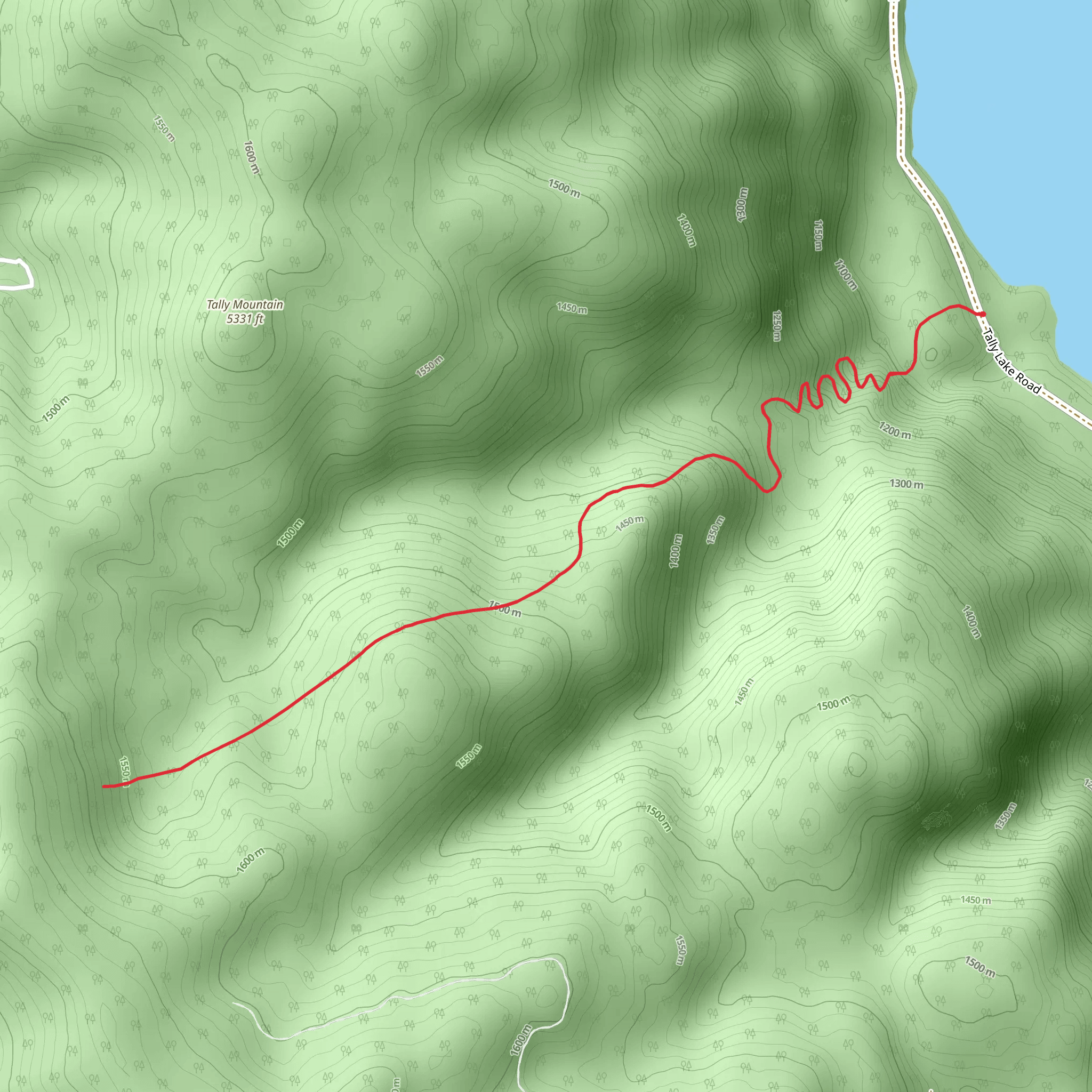 Boney Gulch Trail mobile static map