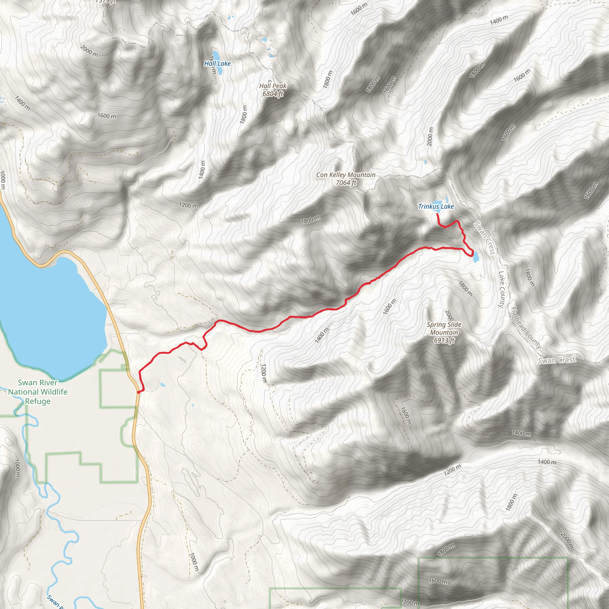 Trinkus Lake via Bond Creek mobile static map