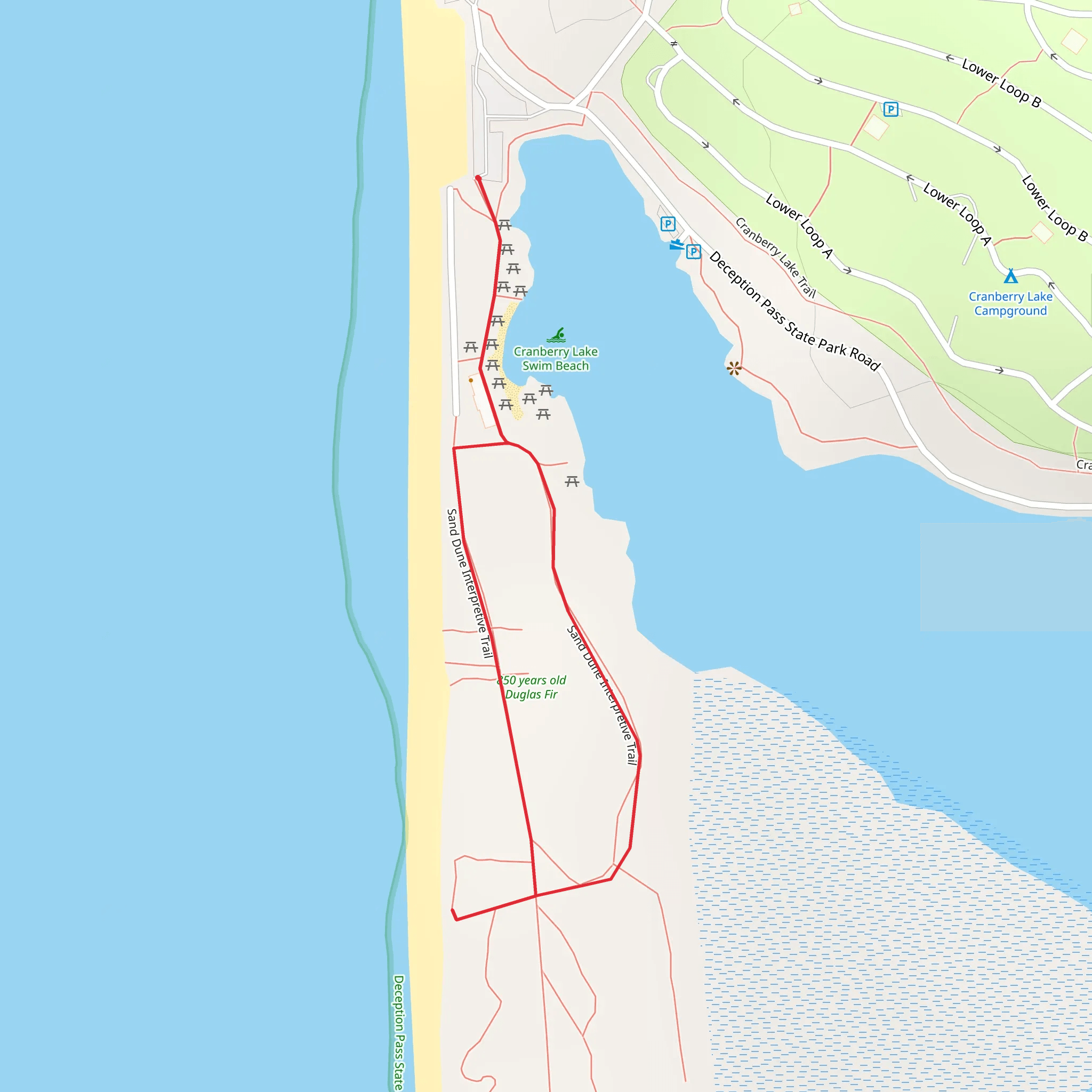 Sand Dune Interpretive Loop Trail mobile static map