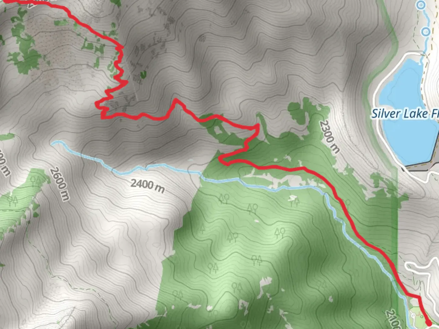 An image depicting the trail Deer Creek-Dry Creek Trail Out and Back and its surrounding area.