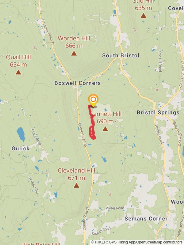 Gannett Hill Road Loop - West mobile static map