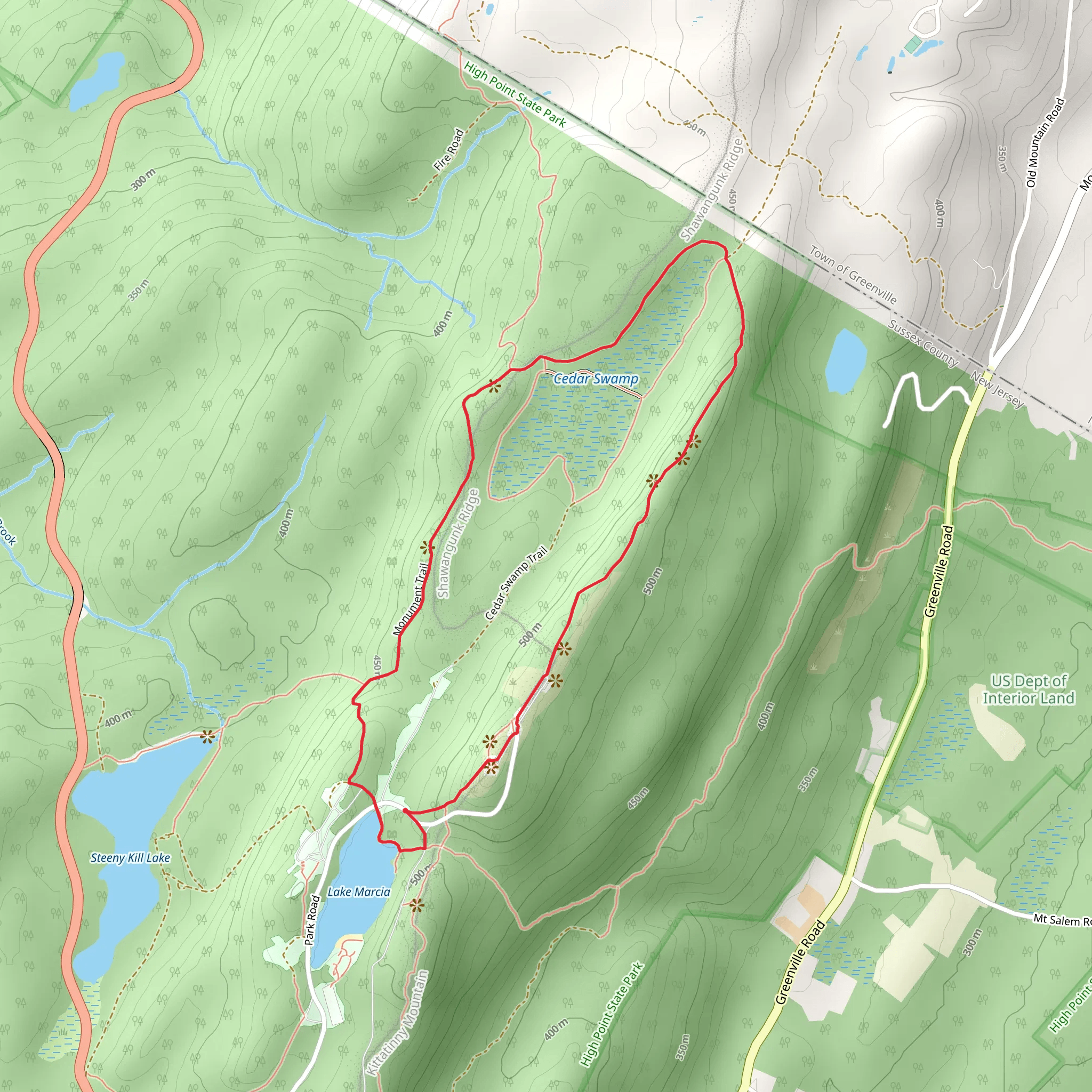 Kittatinny Mountain and Shawangunk Ridge Trail Loop mobile static map