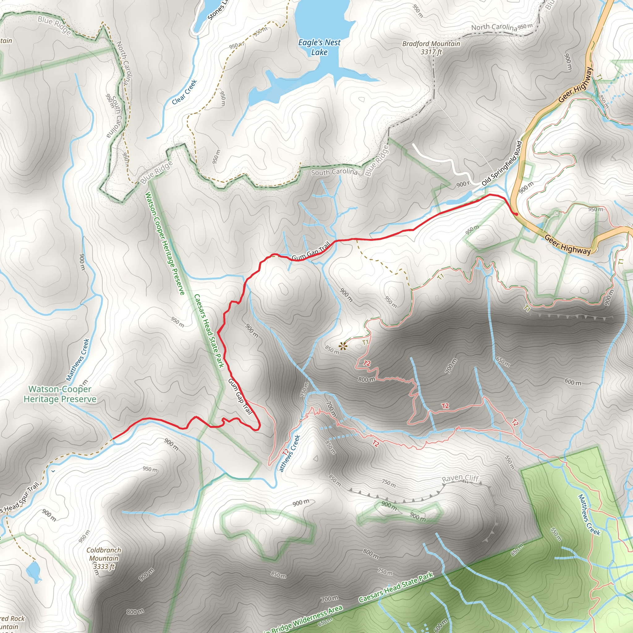Foothills Trail Short mobile static map