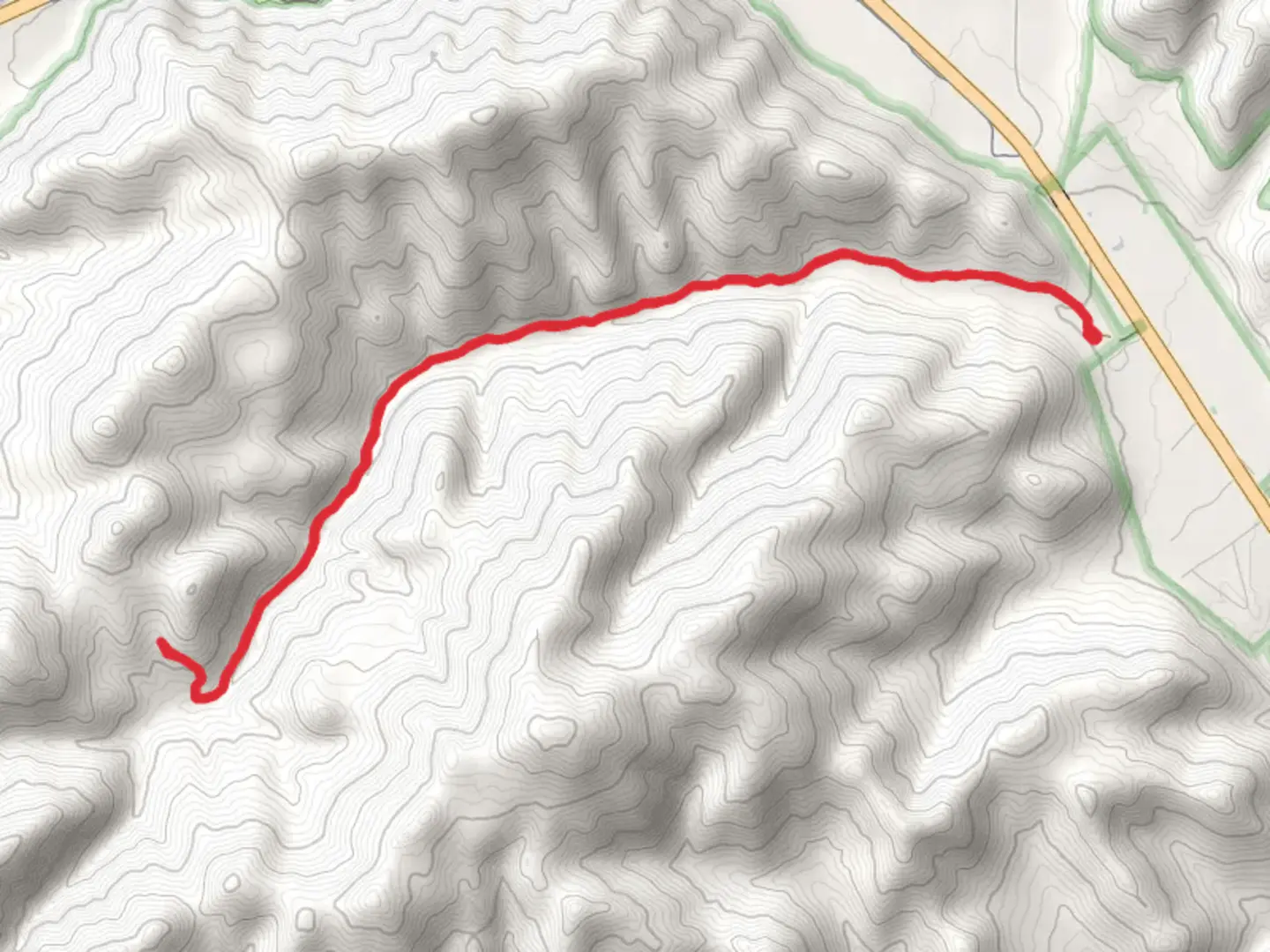 An image depicting the trail Oregon Gulch and its surrounding area.