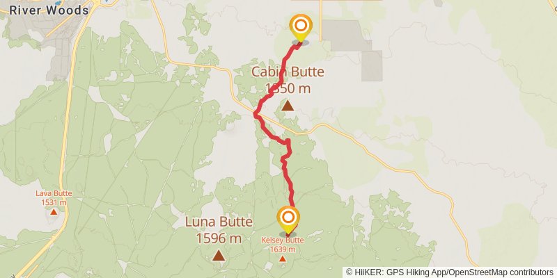 Swamp Wells via Crater Rim Trail stage 3 Map