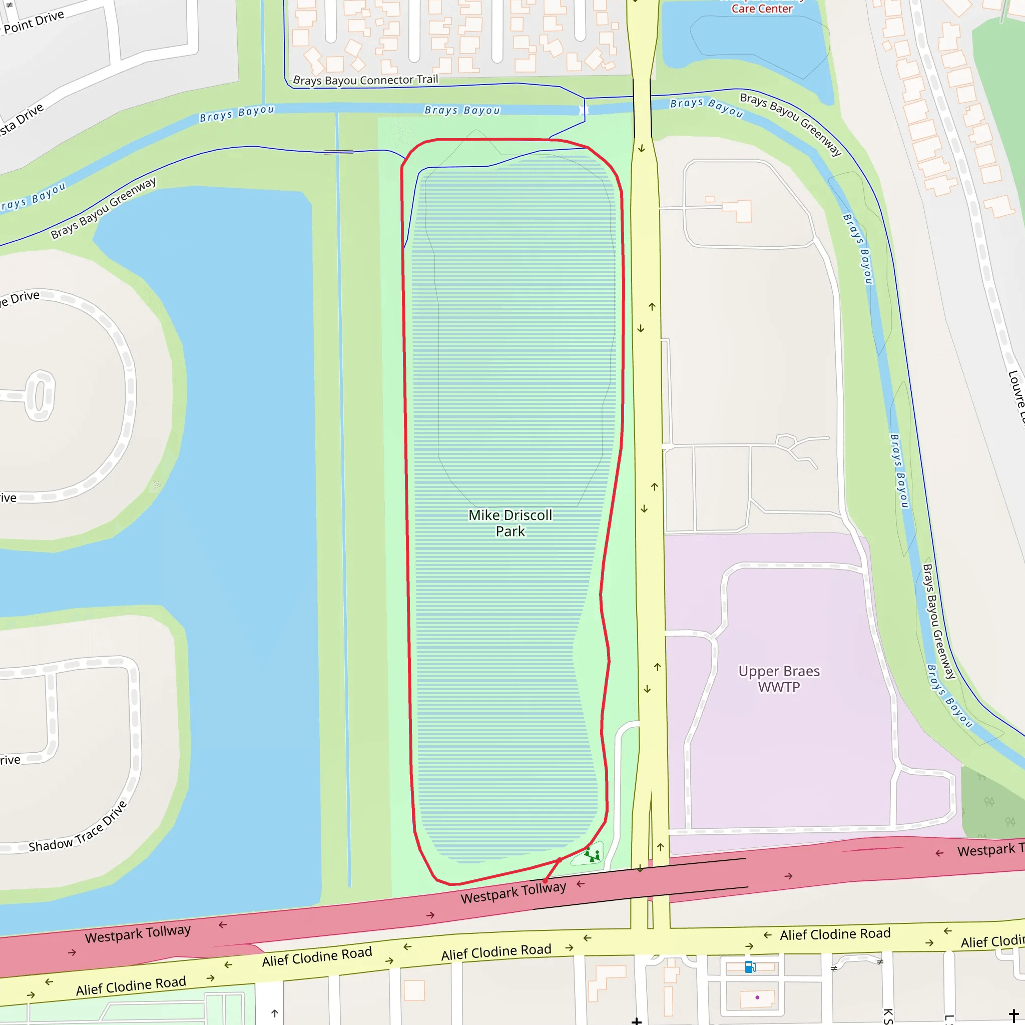 Mike Driscoll Park Loop mobile static map